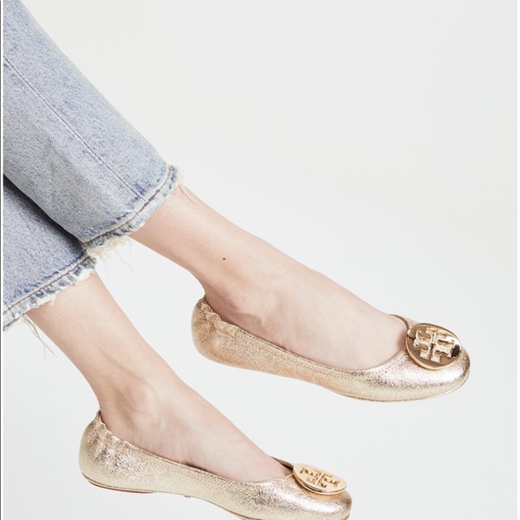 Tory Burch Travel Logo Ballet Flats SZ 6 - Picture 2 of 6